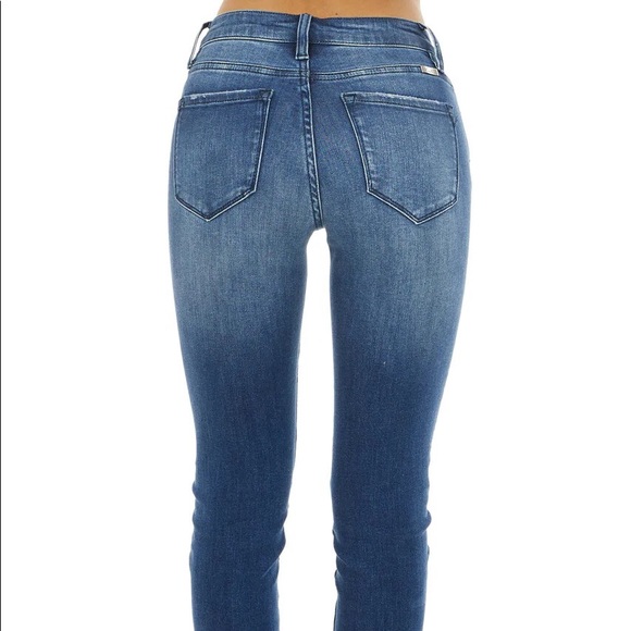 High Waisted Buffalo Plaid Skinny Jeans Size 11 - Picture 2 of 4